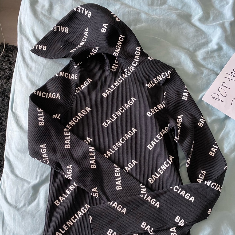 Balenciaga knit sweater with all over print